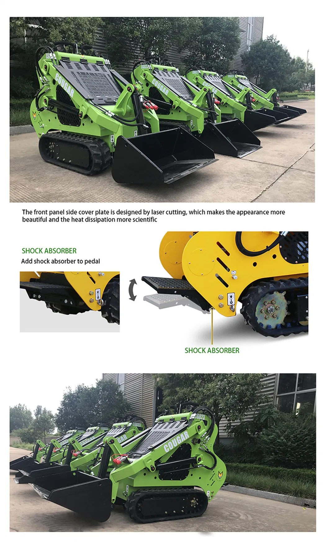 EPA Certified Mini Diesel Track Loader Mini Crawler Loader Diesel Engine Joysticks Control Rubber Tracks on Sale